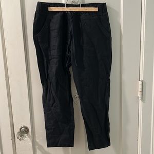 Large black Athleta linen pants